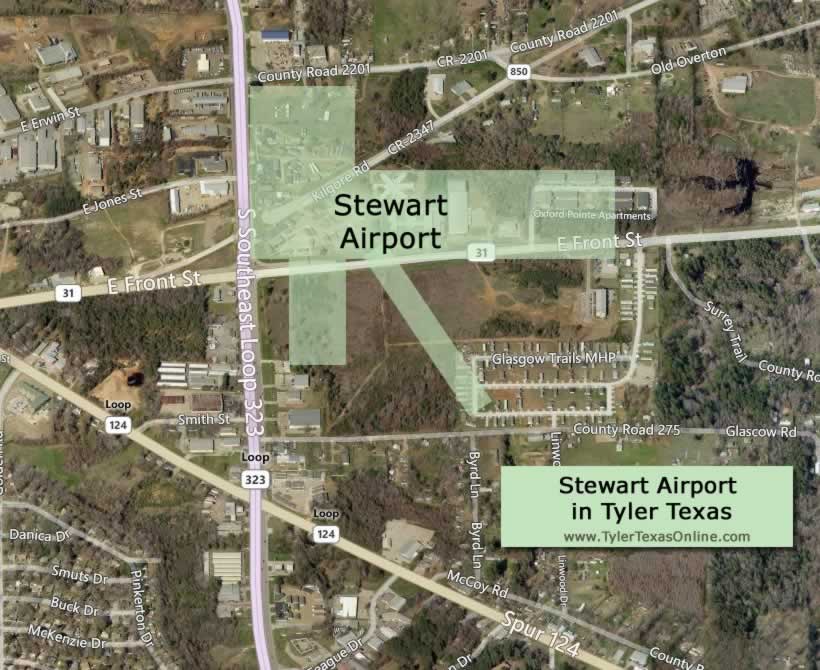 Stewart Airport in Tyler Texas