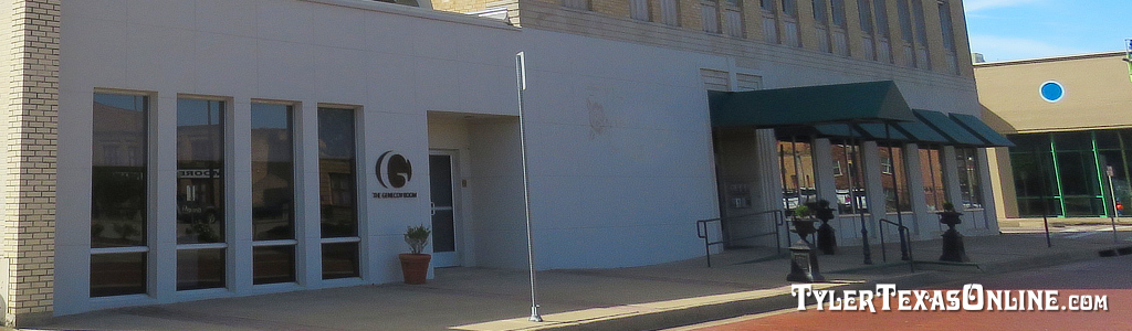 Present-day view of the Blackstone Office Building, Line Street Entrance, with The Genecov Meeting Room to the left
