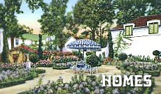 Tyler Texas vintage postcards: homes