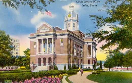 Smith County Texas courthouse Plaza, downtown, Tyler, Texas
